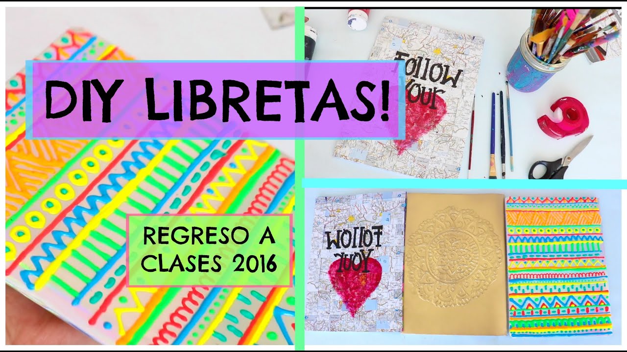 DECORA TUS LIBRETAS! DIY ♡ ideas hermosas! Dani Hoyos