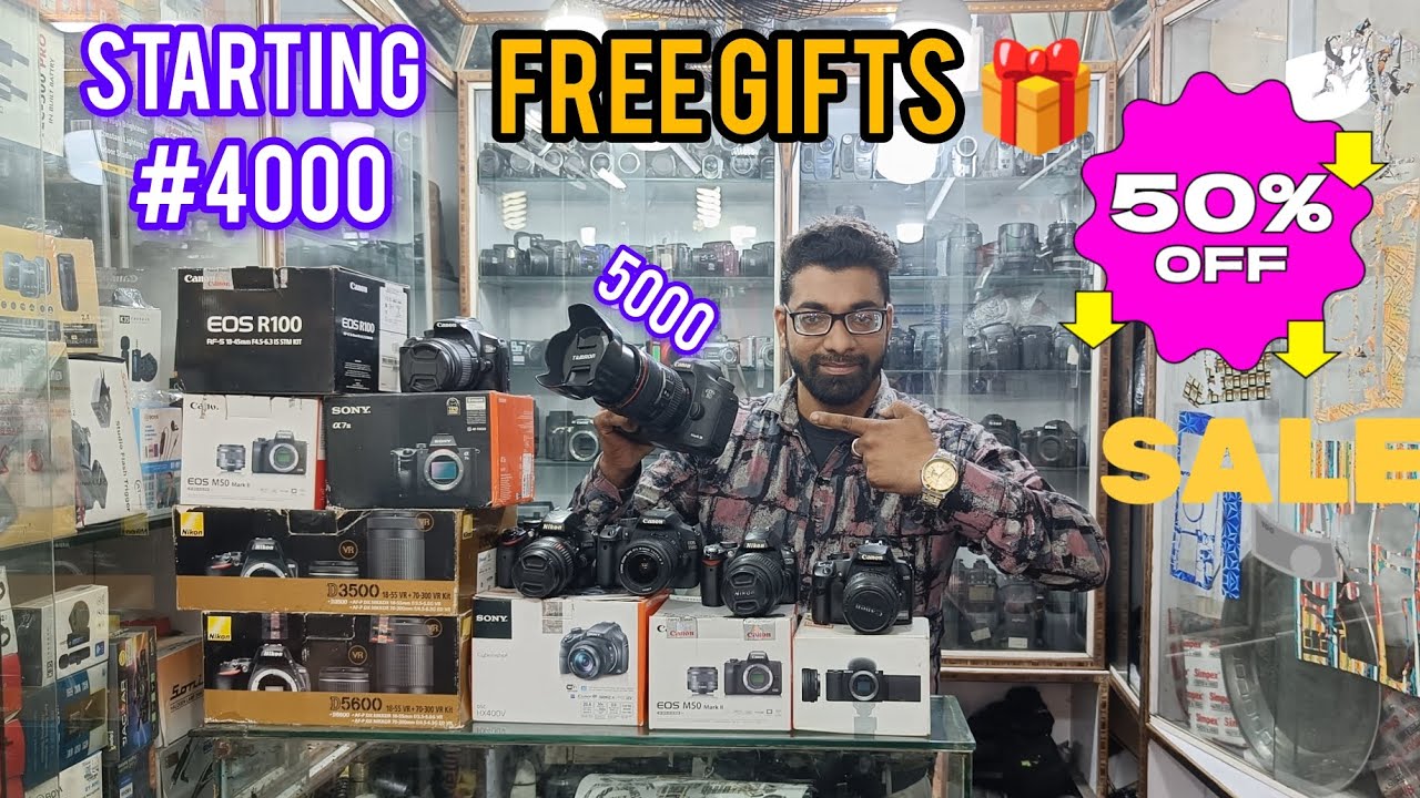 #OPEN BOX KING 👑 D5600/200D/Z50/A7M3 CHEAPEST DSLR CAMERA MARKET IN KOLKATA