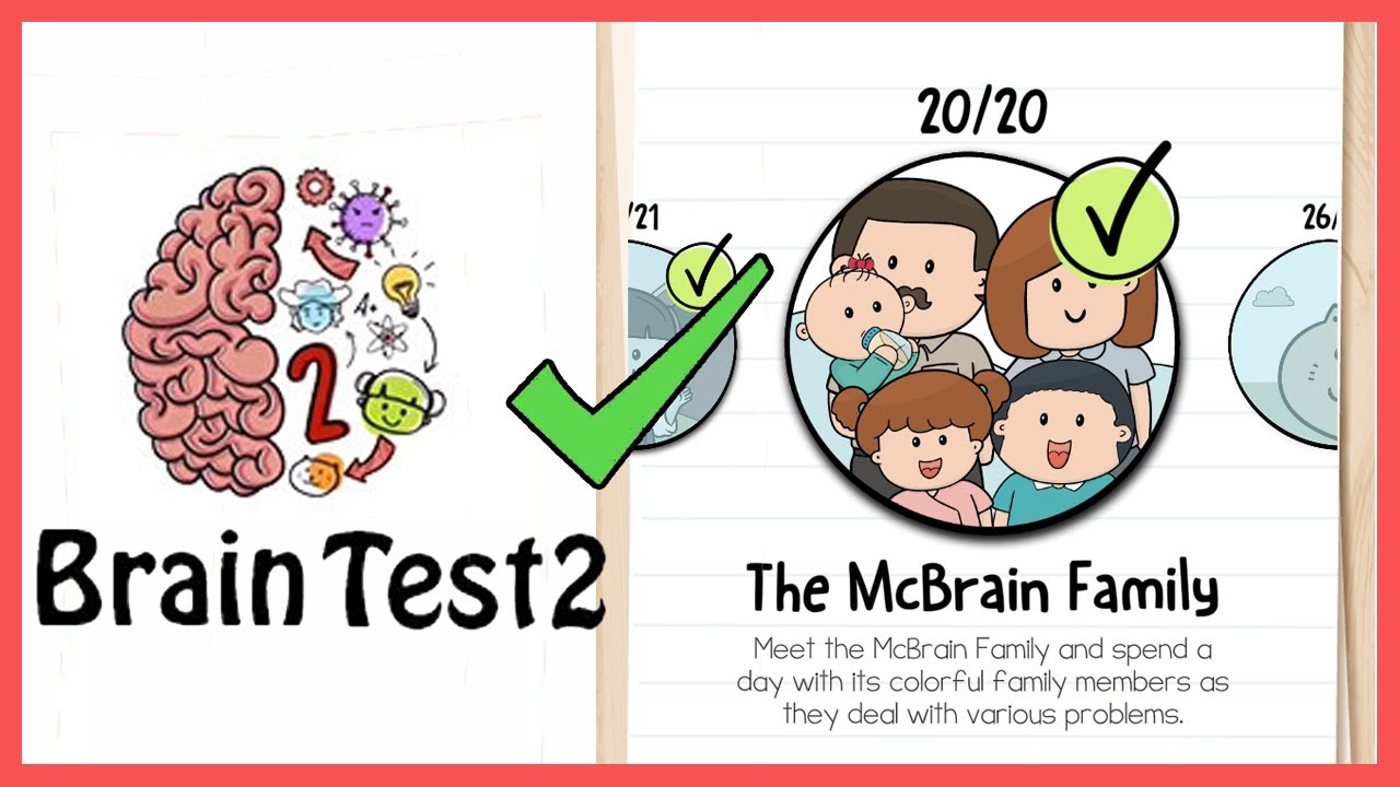 Brain Test 2 Tricky Stories The McBrain Family  All Levels 1-20 Solution Walkthrough