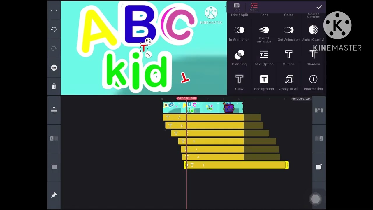 ABC kid tv logo remake KineMaster speedrun be like x16 speed