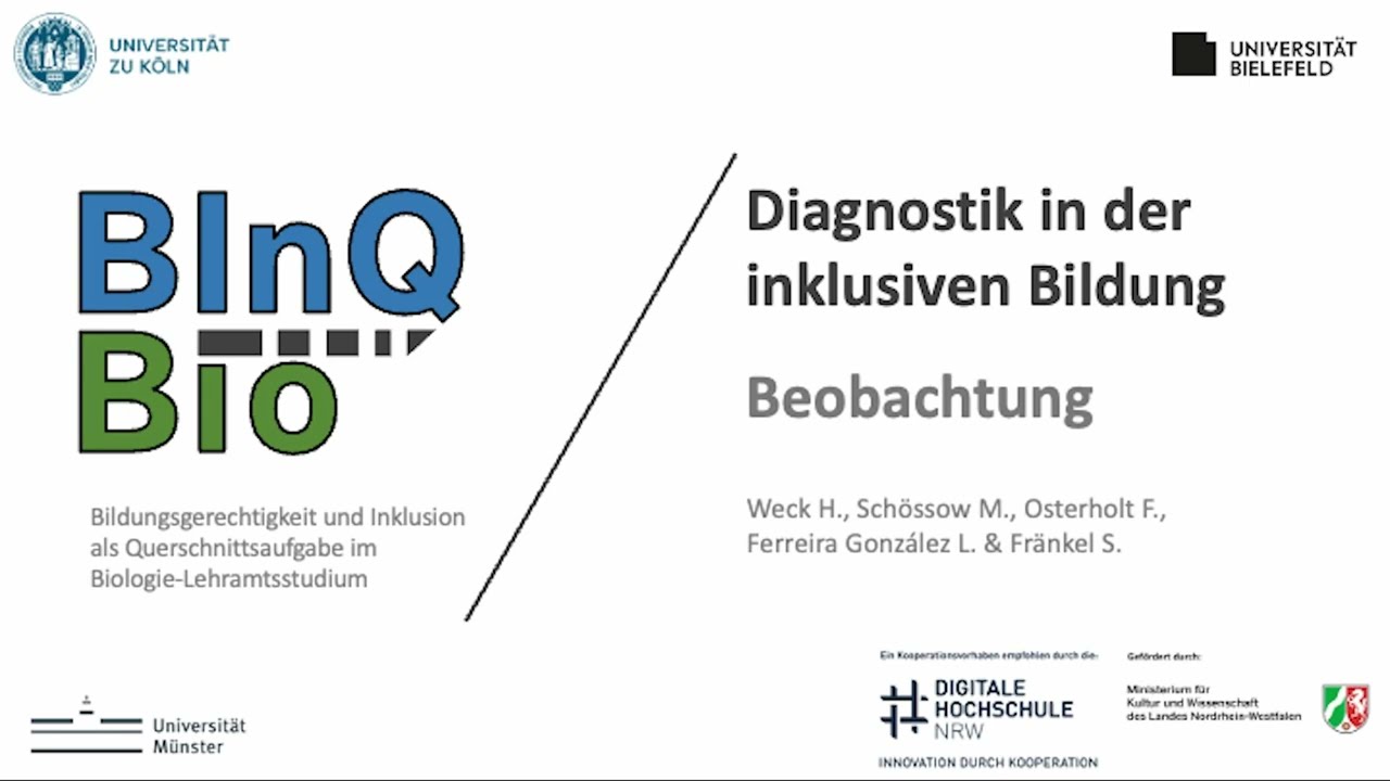 Diagnostik in der inklusiven Bildung 05 Beobachtung