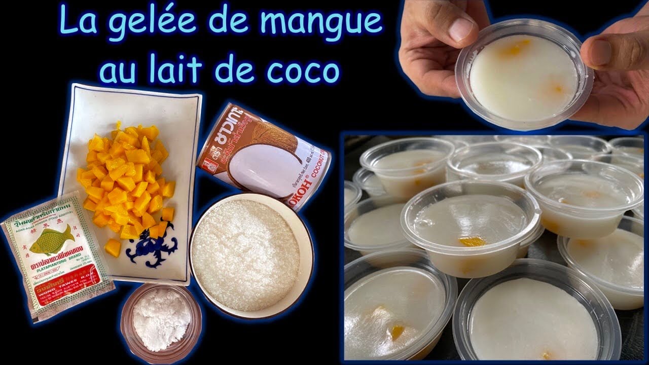 La Gelée de Mangue au Lait de Coco | Mango Ajar Jelly with Coconut Milk