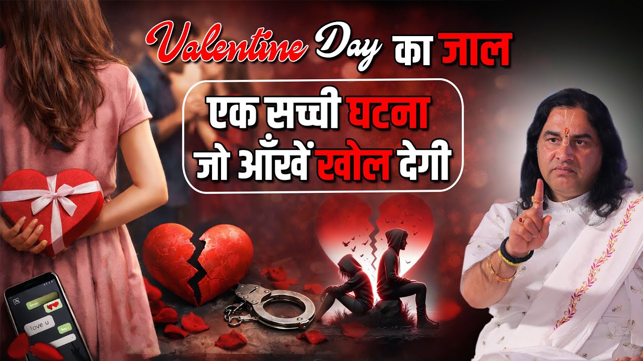 Valentine Day का जाल ! एक सच्ची घटना जो आँखें खोल देगी     Shri Devkinandan Thakur Ji