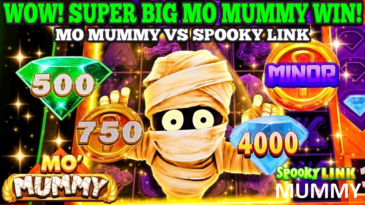 ВАУ! СУПЕР КРУПНЫЙ ВЫИГРЫШ! СЛОТ MO MUMMY ПРОТИВ SPOOKY LINK | Игровые автоматы Лас-Вегаса