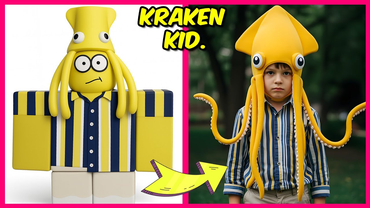 99 Nights In The Forest Mobs in Real Life + Their Favorite Things! 🦑🟡|  Kraken Kid, Squid Kid, Deer