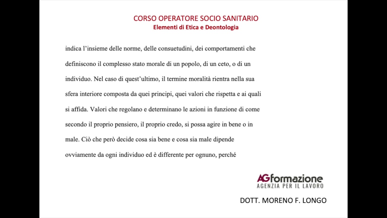 Etica e Deontologia