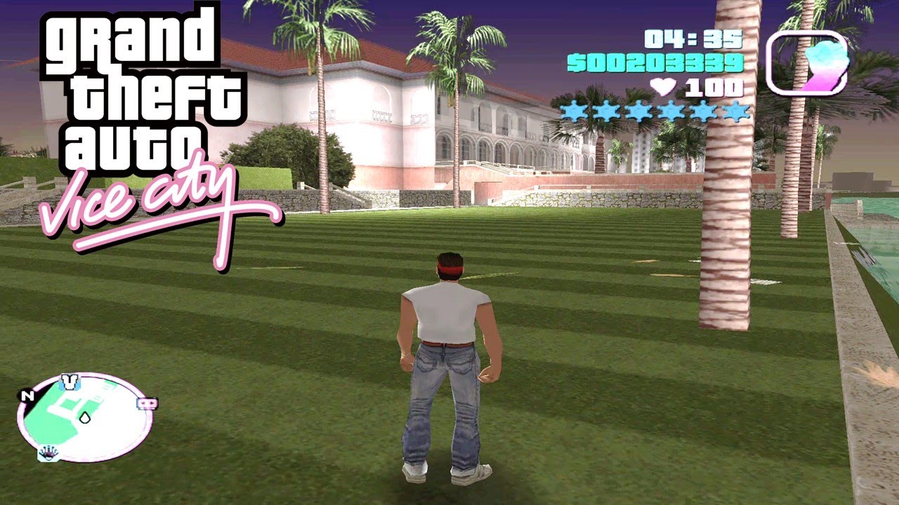Walk through of the Garden of the Vercetti Estate / Dias's home in GTA Vice City | Grand Theft Auto: