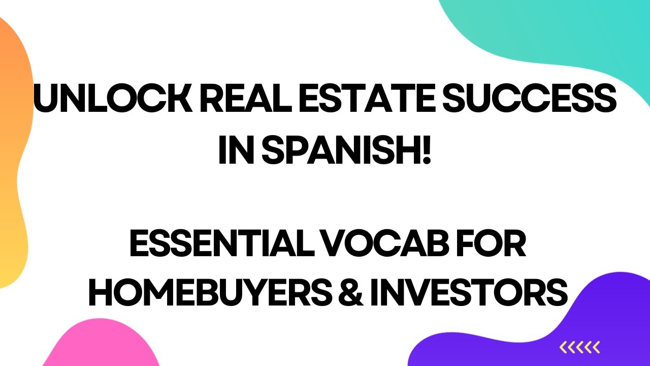 Real Estate Vocabulary in Spanish #howtolearnspanish, #spanishrealestatevocabulary