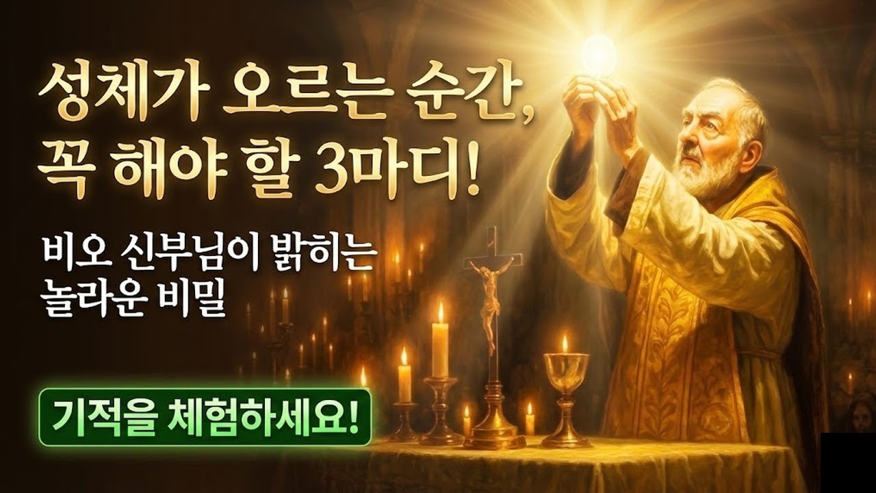 4. ⚠️ 성체가 거양될 때 이렇게 말하세요 - 비오 신부님이 밝힌 3가지 핵심
