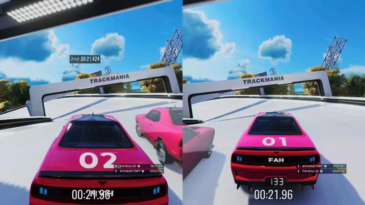 Trackmania | Playing Splitscreen on Trackmania with 2 Players