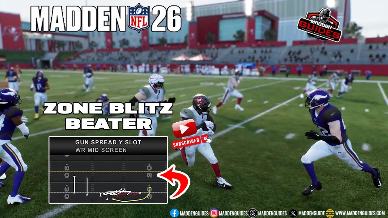 WR Mid Screen Guide: An Effective Gun Spread Y Slot Play in Madden NFL 26