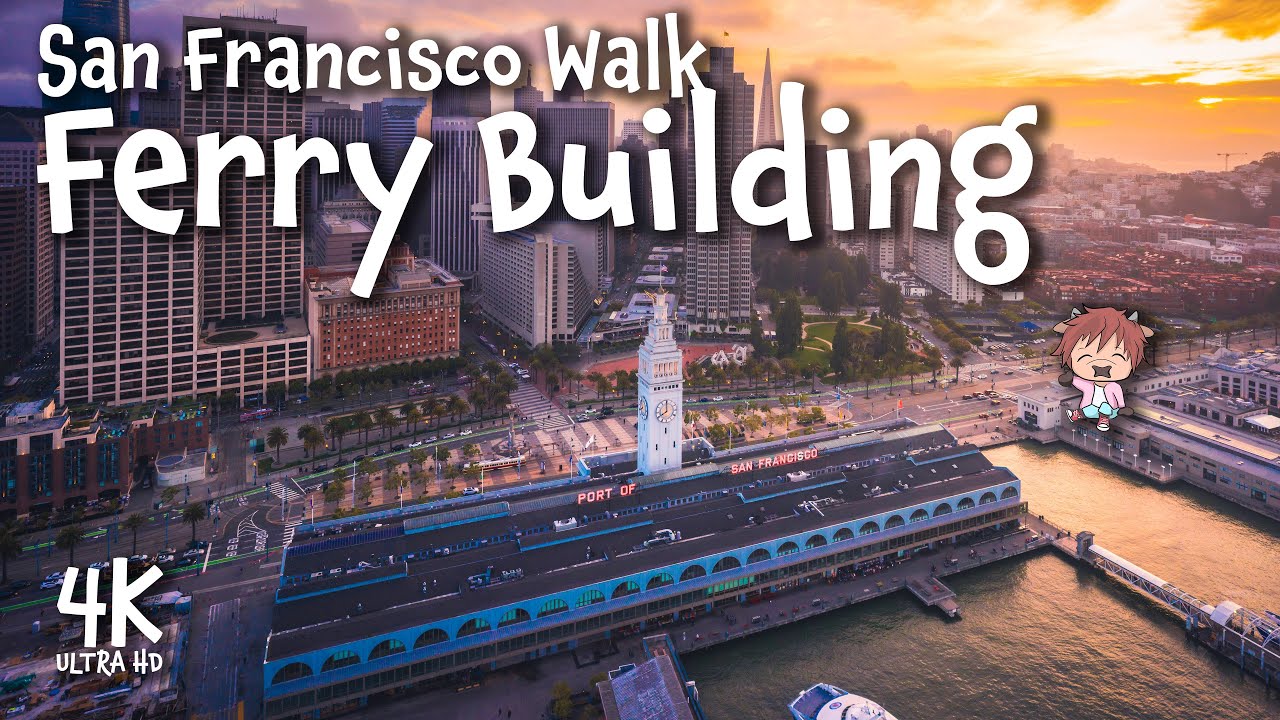 Farmer&rsquo;s Market! San Francisco Ferry Building Sunny Day Walk 4K
