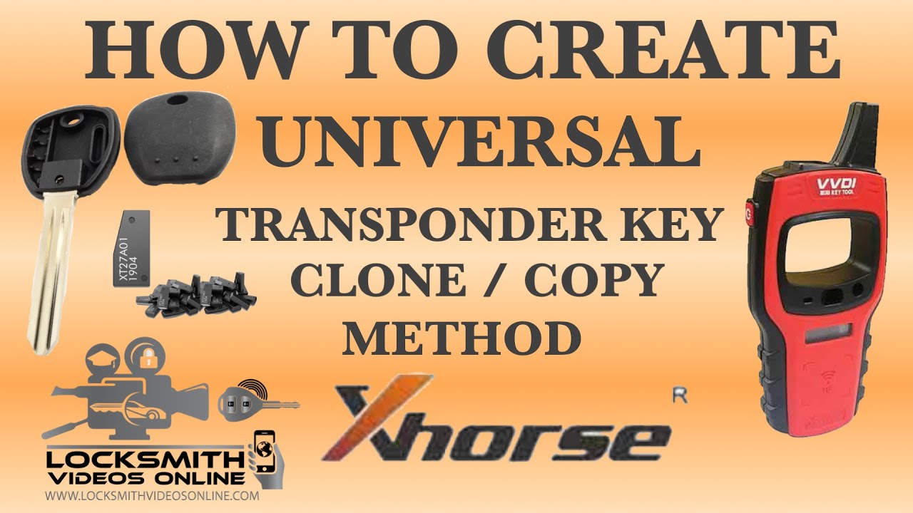 How To Generate Universal Transponder Key [Using Clone Option] - Using The VVDI Mini Key Tool