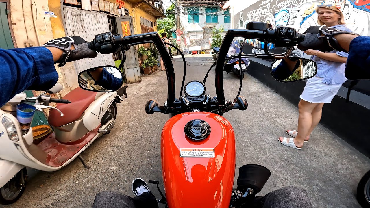 Harley Davidson 48 Stage 1 | Talad Noi Street Art and Hidden Café in Bangkok THAILAND
