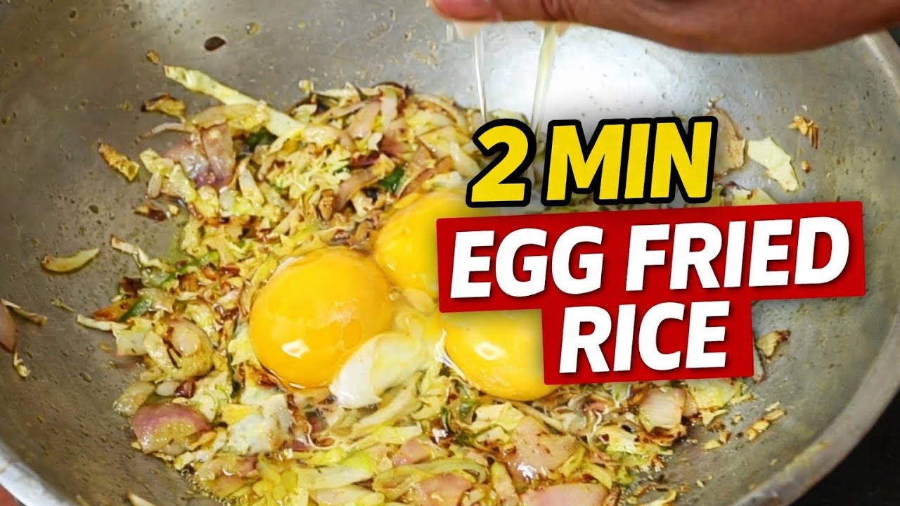 Street Style Egg Fried Rice in 2 Minute 