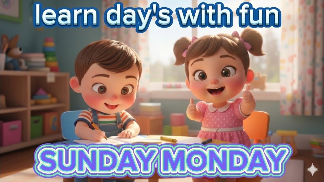Days of the Week Song | Monday to Sunday Rhyme for Kids | Learn Week Days | Baby Kids Fun