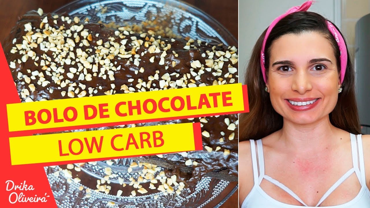 BOLO DE CHOCOLATE LOW CARB COM COBERTURA (FÁCIL e RÁPIDO) / Receitas light