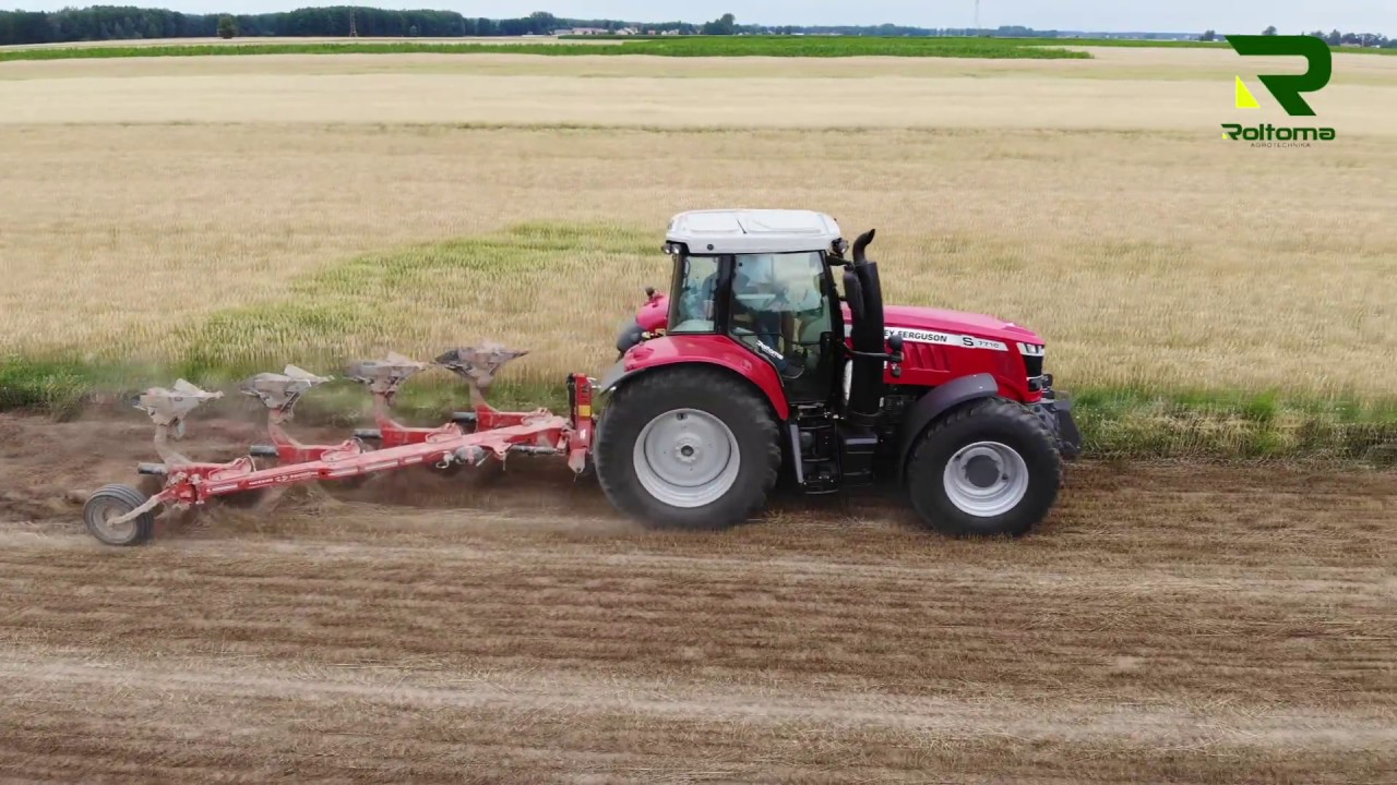 Testujemy Massey Ferguson 7718 S podczas orki ,oranie pola ROLTOMA Agrotechnika,podlaskie