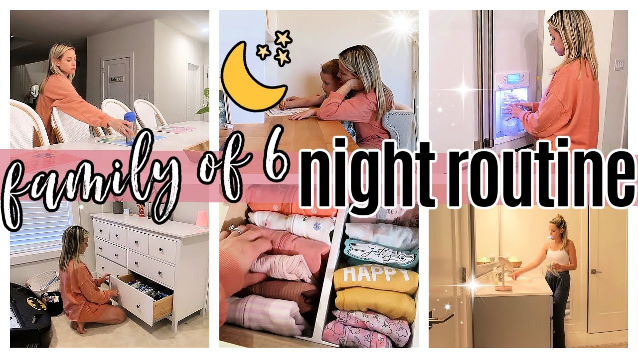 *NEW* SPRING NIGHT ROUTINE FAMILY OF 6 // TIFFANI BEASTON HOMEMAKING PRODUCTIVE VLOG // LARGE FAMILY