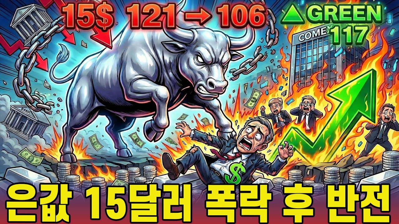 🚨긴급: 은값 15달러 폭락 후 기적의 반등 - 은행들의 시대는 끝났다, 숏 스퀴즈 가속화!