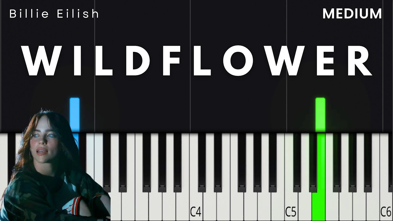 WILDFLOWER – Billie Eilish | Medium Piano Tutorial