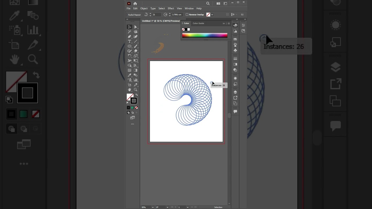 Adobe Illustrator I Radial Round Shapes Simple  I   