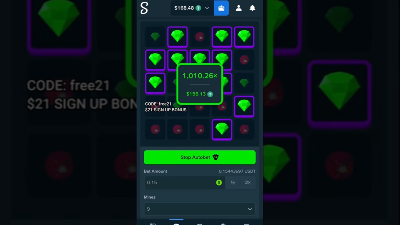 Stake mines hit 1000x with this pattern! (Stake Originals)
