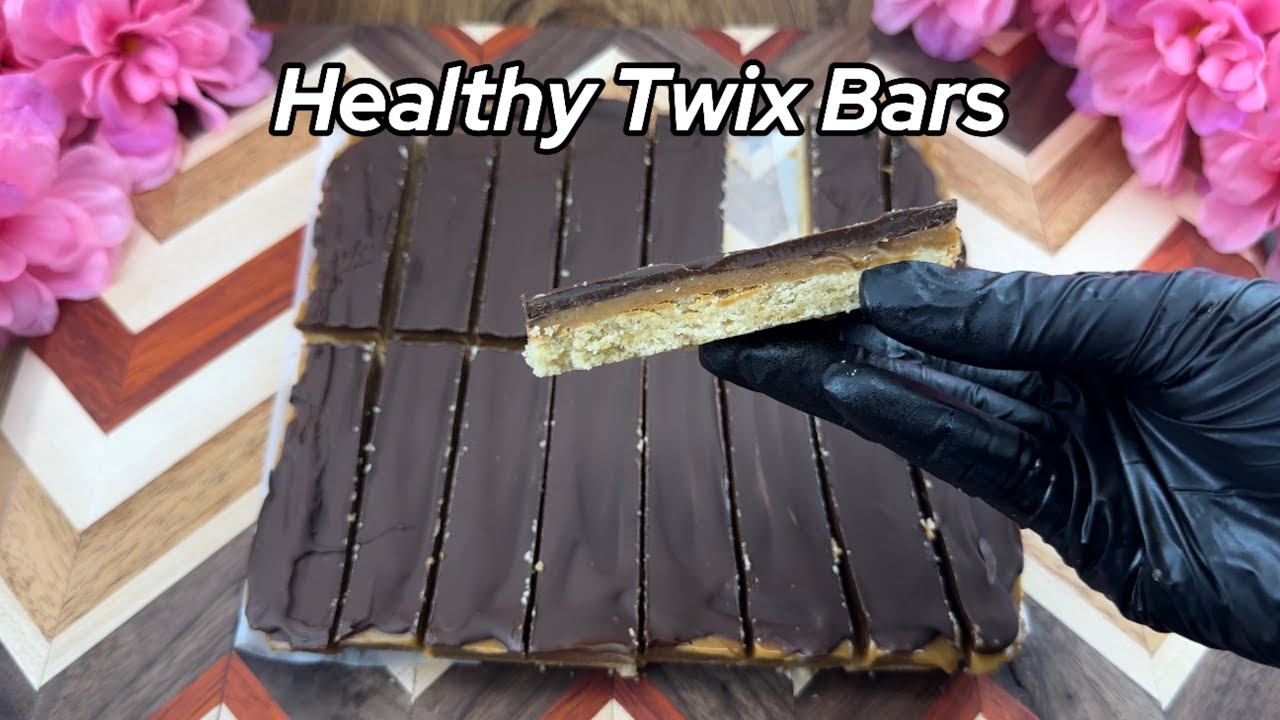 Healthier Twix Chocolate Bars | No Refined Sugar, No Flour, Gluten-Free | Healthy Dessert Recipe