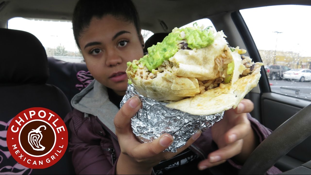 Loaded Burrito, Guacamole, and Chips Mukbang | Chipotle