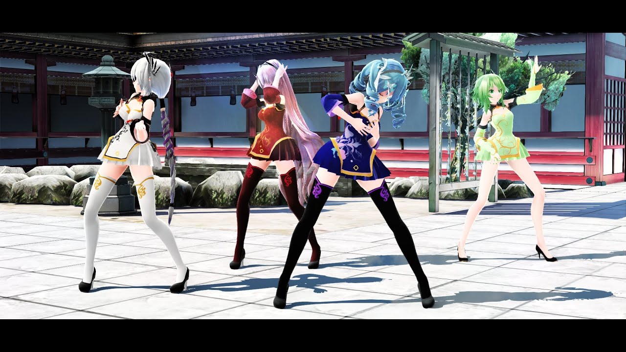 【MMD】Sweet Devil (colate remix)【Tda GUMI×Miku×Haku×Luka】