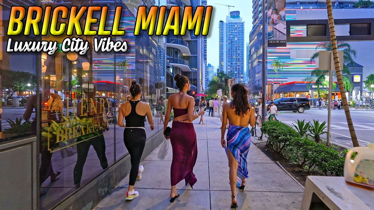 BRICKELL MIAMI Walking Tour 4K 🇺🇸 | Luxury Downtown & City Life