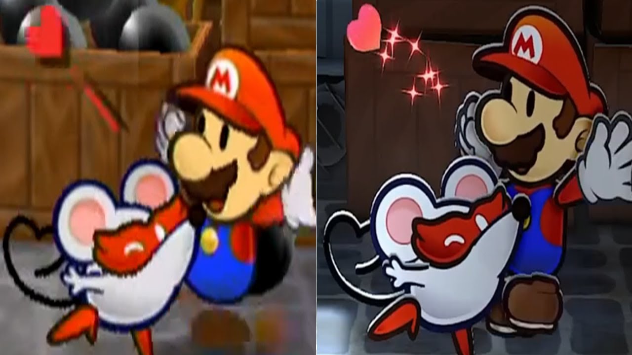Paper Mario TTYD GC Vs Switch - Meeting Ms. Mowz