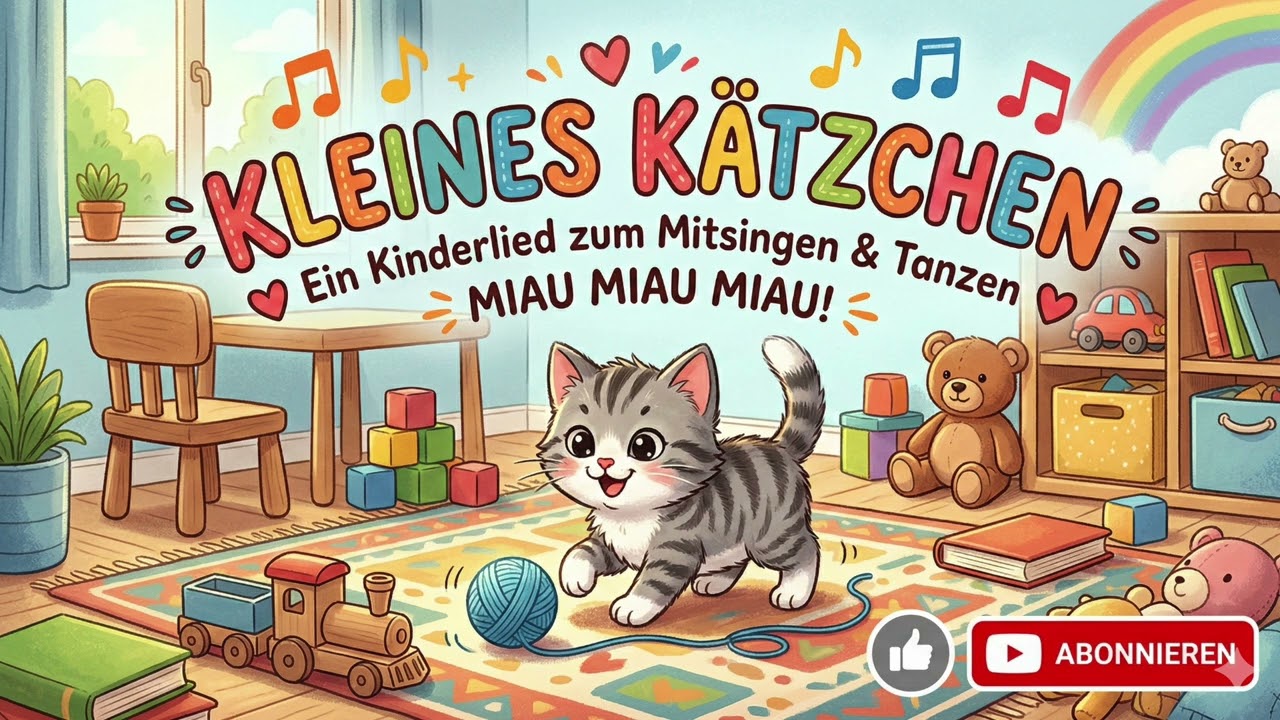 Kleines Kätzchen 🐱 Miau Miau | Süßes Kinderlied über Freundschaft & Tiere
