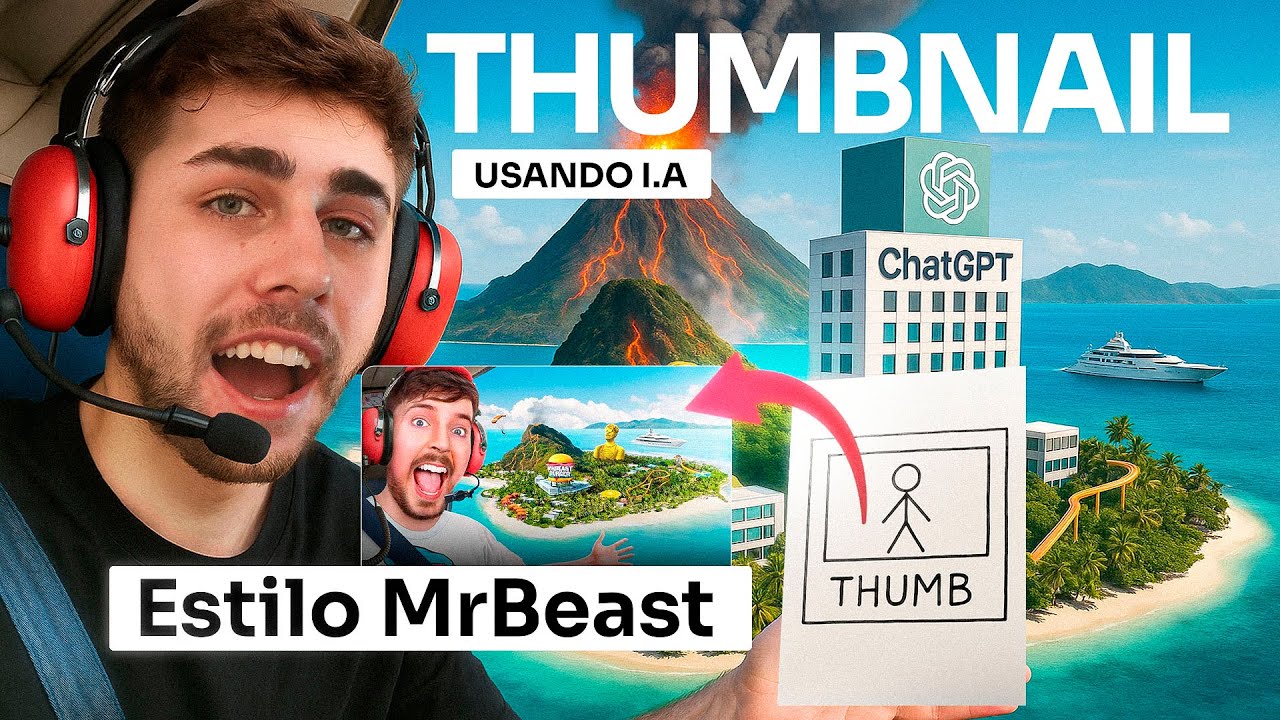 Como CRIAR THUMBNAILS estilo MrBeast - PHOTOSHOP + I.A