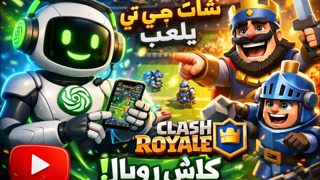 خليت تشات جي بي تي🤖 يلعب كلاش رويال 🔥❤️