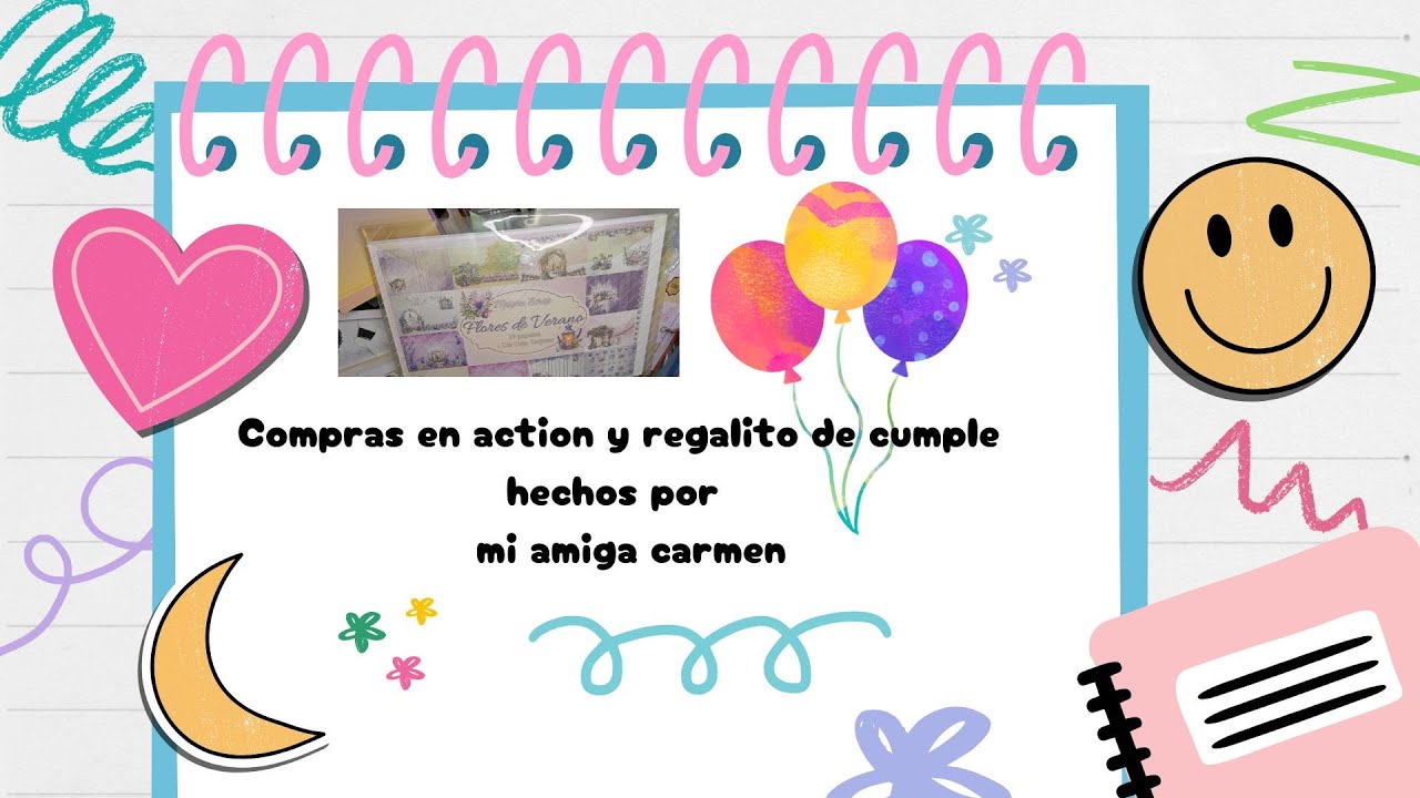 Compras action y regalito de cumple de mi amiga Carmen#compras #manualidades #scrapbooking
