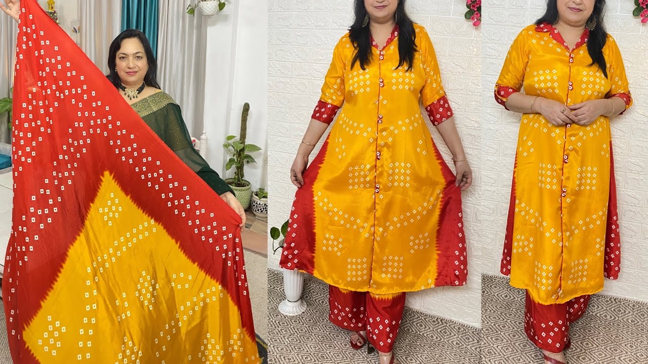 How to Reuse old Saree|Front slit kurti cutting|Designer kurti cutting|Saree reuse Ideas|neck design
