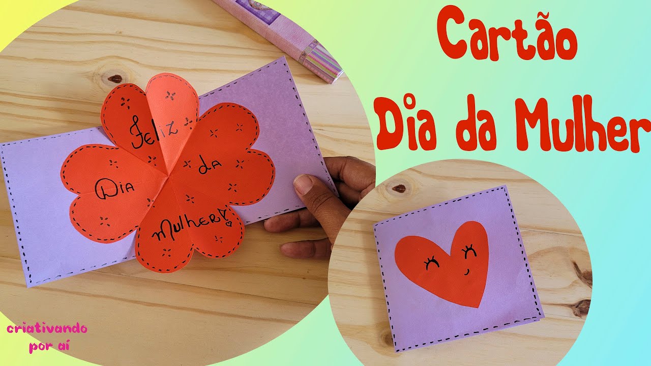 Como fazer um Cartão Fácil ❤️💌para presentear no Dia da Mulher
