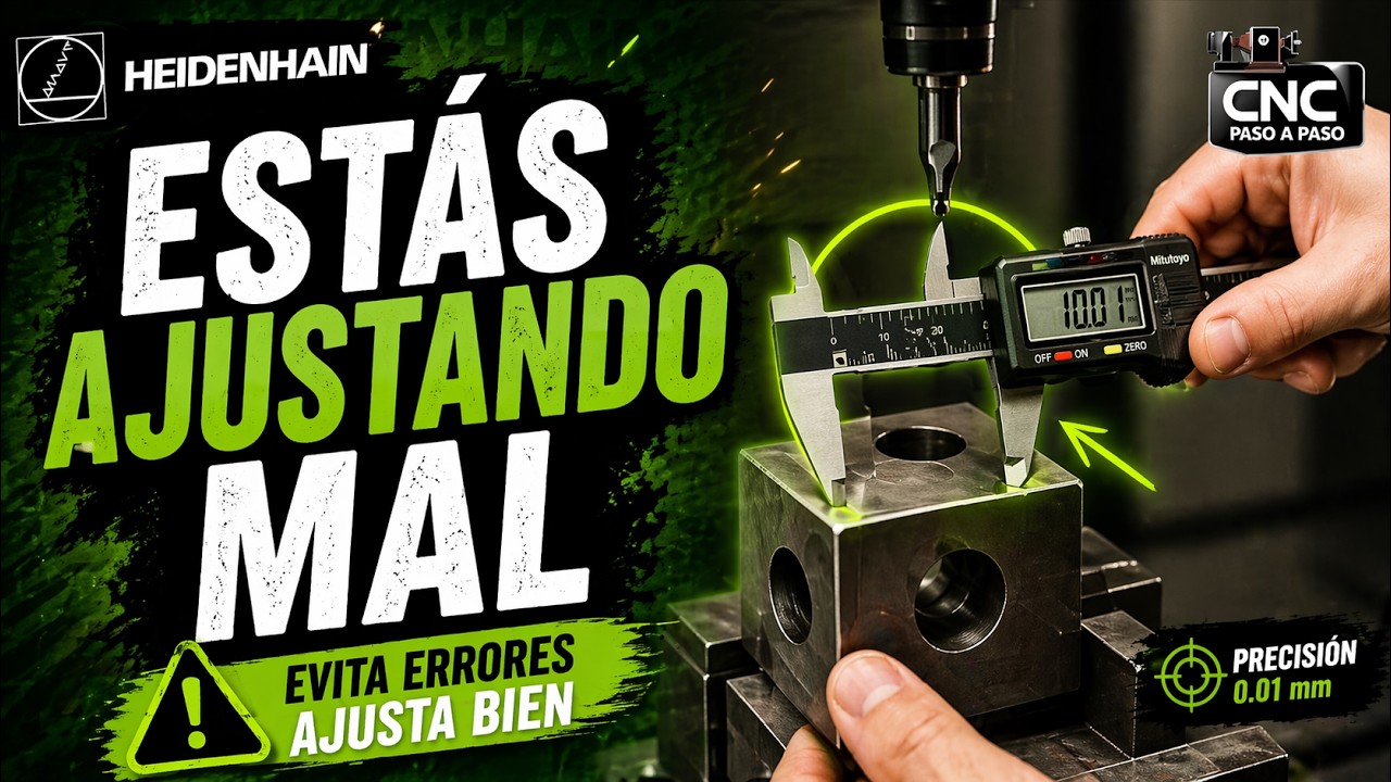 AJUSTAR Piezas en |FRESADORA|#cnc #programacion #cncmachine #canalcnc