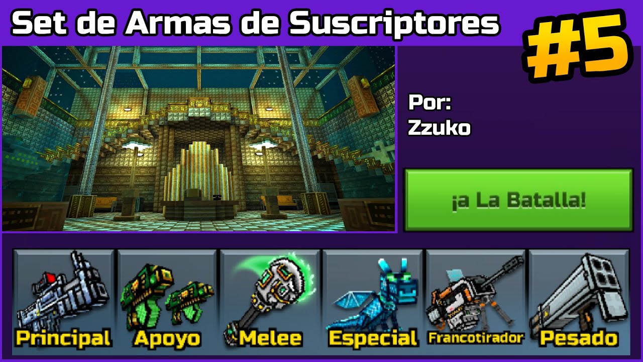 SET DE ARMAS DE SUSCRIPTORES! #5 | Zzuko! Un set gratuito | Pixel Gun 3D