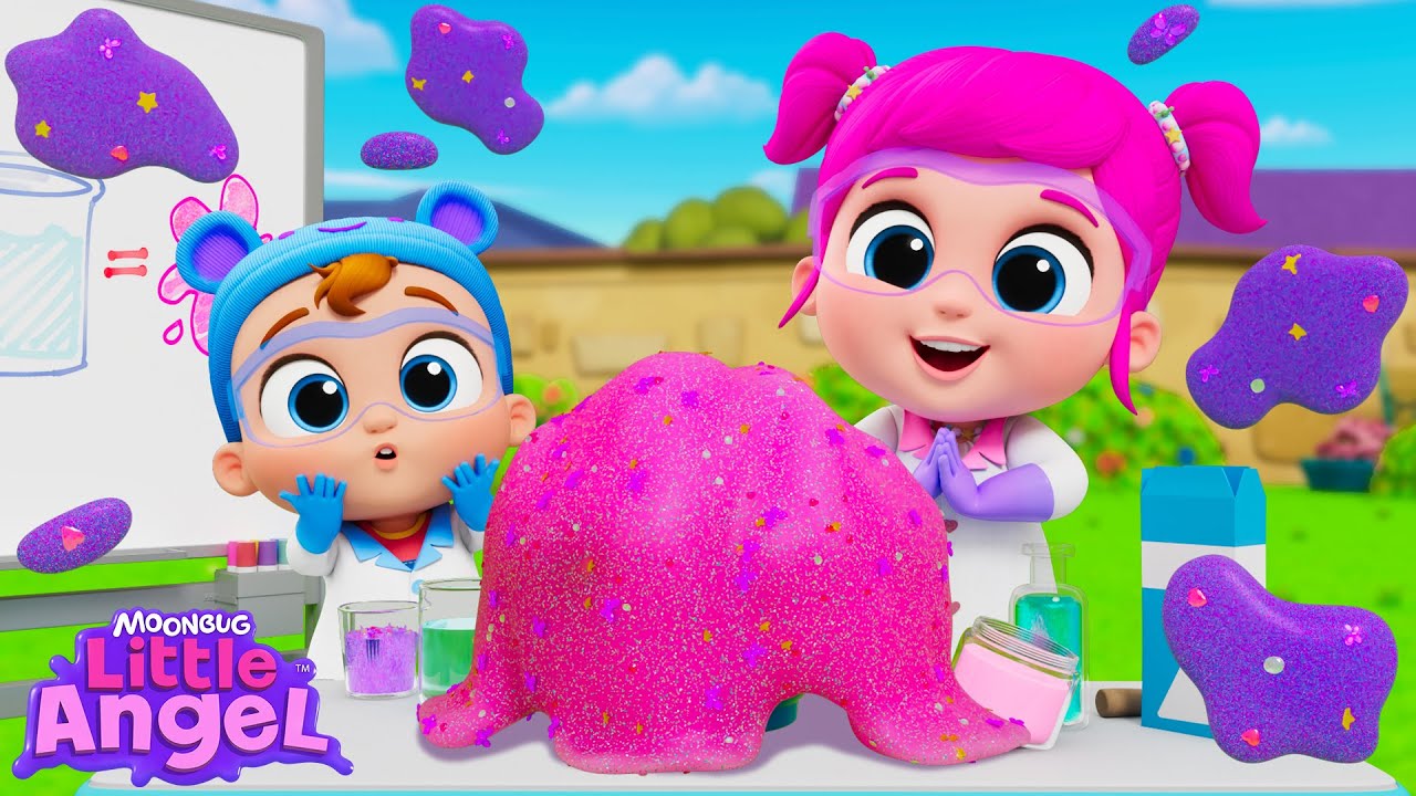 Pink Slime Chaos! 🧪 Jill & Baby John&rsquo;s Messy Science Show | Little Angel Kids Songs & Nursery Rhymes