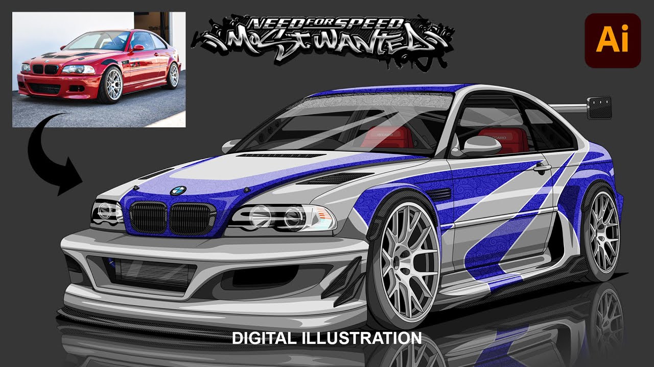 NFS Most wanted — цифровая иллюстрация BMW M3