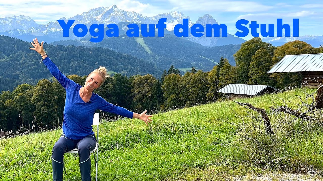 Stuhlyoga, Nacken entspannen, Selbstliebe, Herz öffnen, Liebe verströmen