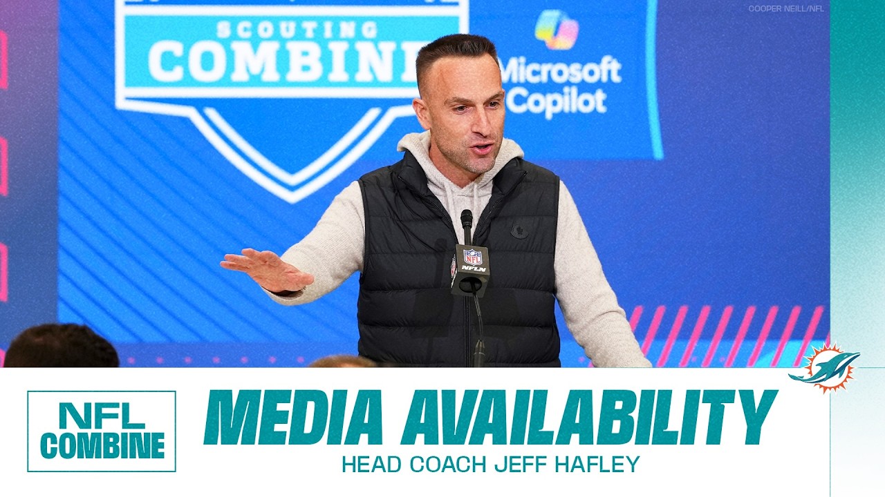 Head Coach Jeff Hafley meets with the media at the NFL Combine | Miami Dolphins