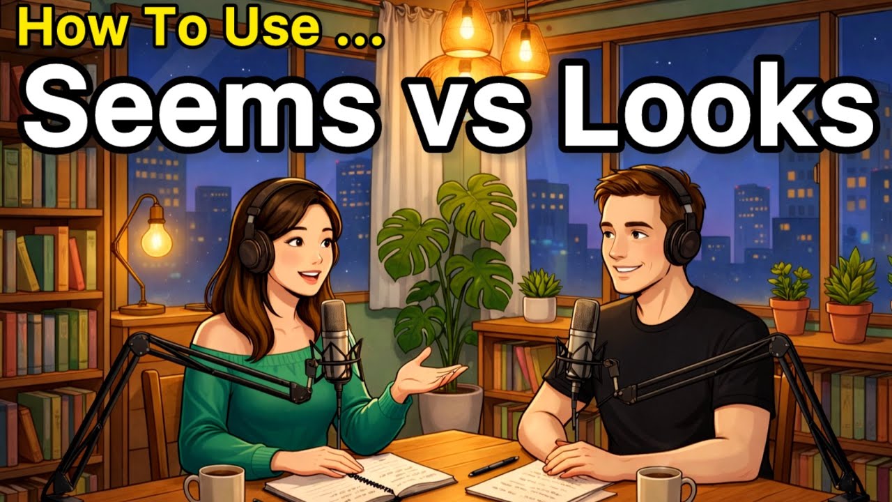 Learn English With Real conversation podcast | How To Use ,seems vs Looks in English 