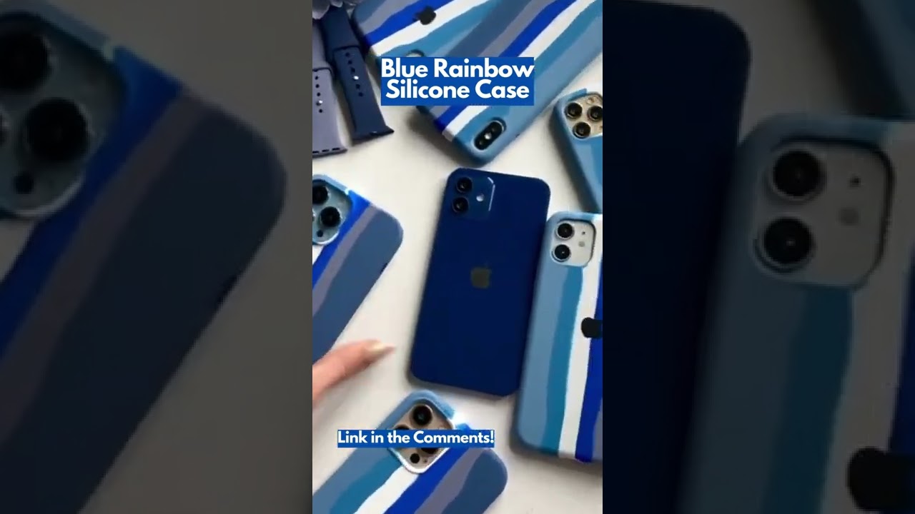 iPhone Silicone Case (Blue Rainbow) - Link in the comments ❤️‍🔥📱