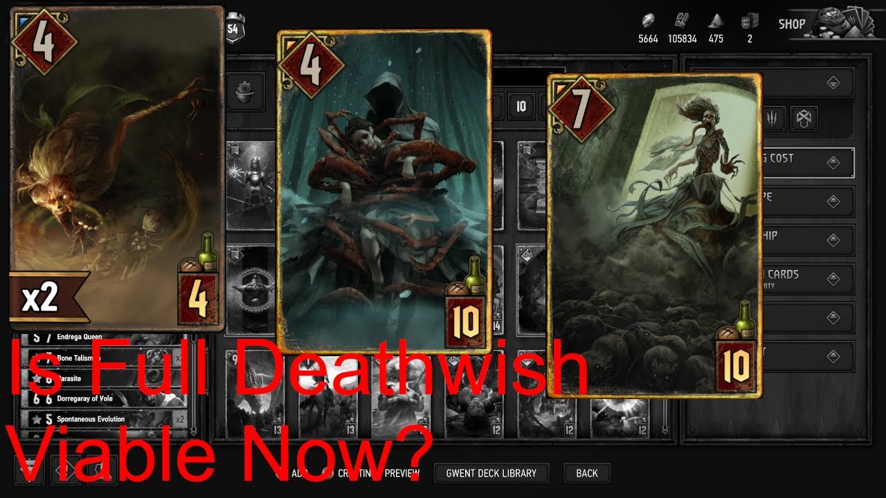 Full Deathwish Testing With all the Buffs! (Gwent Overwhelming Hunger Monsters Deck Profile)