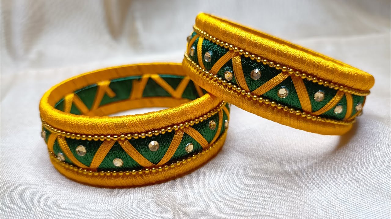 Silk Thread Bangles easy making tutorial ||step-by-step|| #trending #silkthreadbangles #ideas #diy