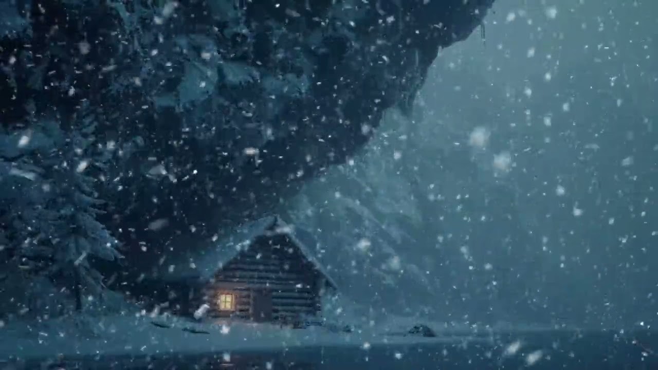 Intense Blizzard Sound Surrounding the Lonely Cabin | Deep Sleep Storm Ambience