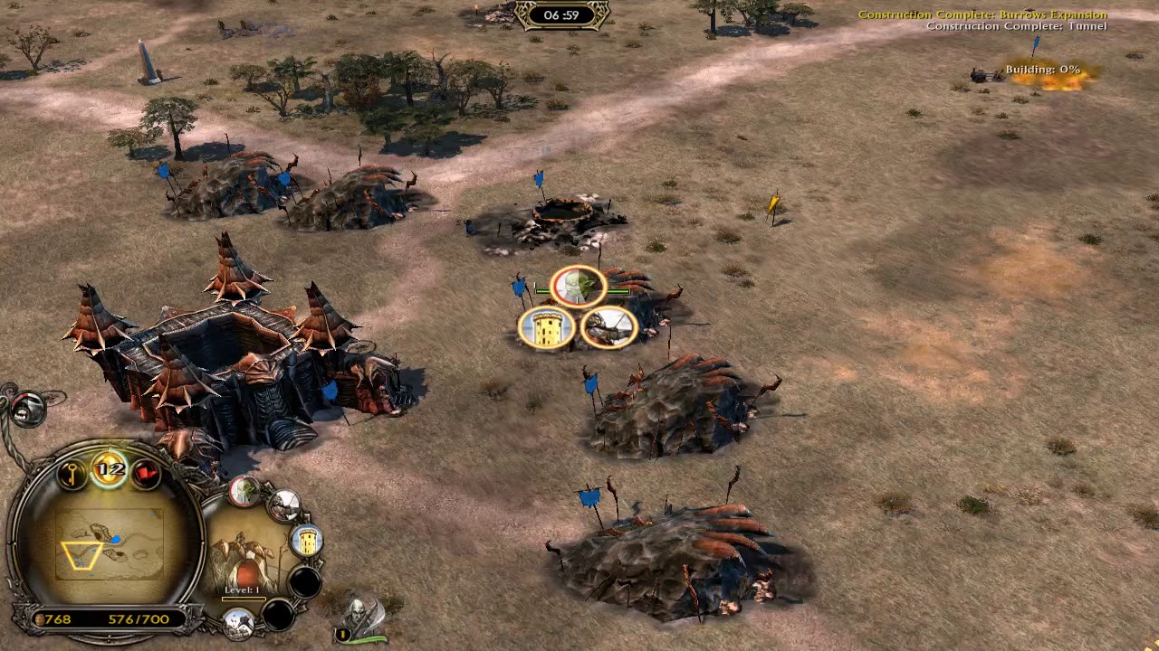 LOTR BFME II ROTWK v8.3.0 1v1 Brutal AI (Goblins vs Isengard)